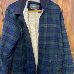 Men’s large classic fit Eddie Bauer fuzzy jacket